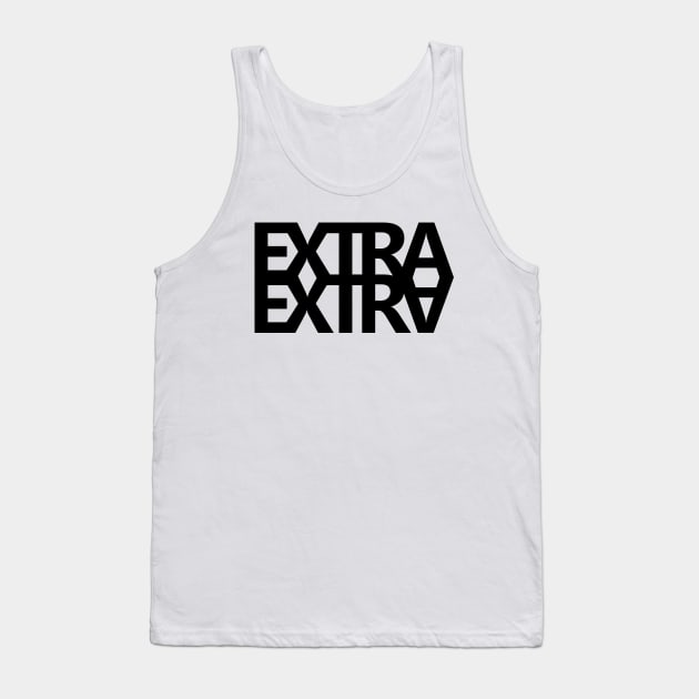 Extra Extra Black Tank Top by felixbunny